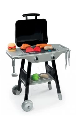 Set Häuschen Pretty Blue Smoby Mit Schiebeladen Und Küche Barbecue Grill Auf Rädern Ab 24 Monaten -Spielzeug Theater Verkäufe 024497 a smoby grill