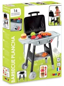 Set Häuschen Pretty Blue Smoby Mit Schiebeladen Und Küche Barbecue Grill Auf Rädern Ab 24 Monaten -Spielzeug Theater Verkäufe 024497 h smoby grill