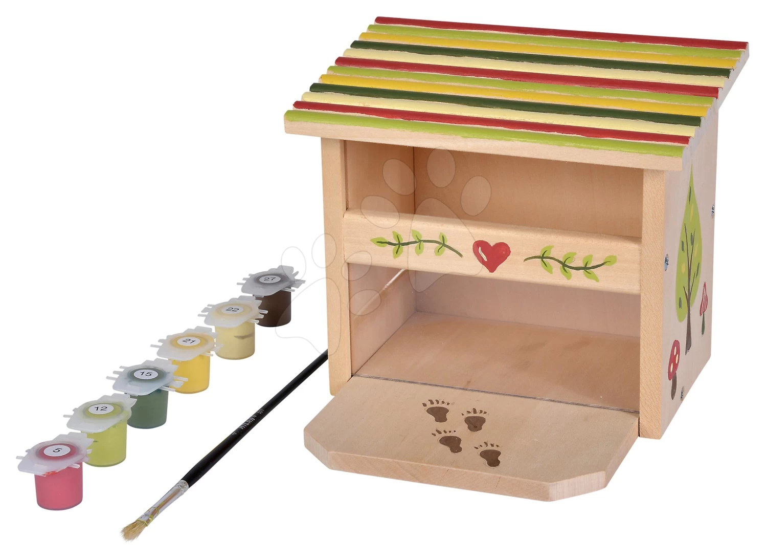 Set Spielhaus Der Freunde Von Smoby Mit Spielküche Und Vogelhäuschen Aus Holz Mit Eichhörnchenfutter 12 Set Spielhaus Der Freunde Von Smoby Mit Spielküche Und Vogelhäuschen Aus Holz Mit Eichhörnchenfutter – Bild 12