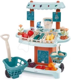Set Häuschen Mit Gartenrestaurant Chef House DeLuxe Smoby Und Gemüse Bio-Stand Mit Eiswagen Und Lebensmittel -Spielzeug Theater Verkäufe 1690 a ecoiffier kuchynka 1
