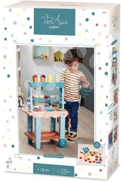 Set Häuschen Blue Smoby Mit Sommerküche Und Wagen Délices Mit Körbchen Ab 24 Monaten -Spielzeug Theater Verkäufe 1692 f ecoiffier stanok