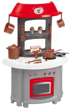 Set Häuschen Lovely Mit 3 Fenstern Und 2 Jalousien Smoby- Rot Und Küche100% Chef Pro Cook Mit Theke Und Zubehör Ab 2 Jahren