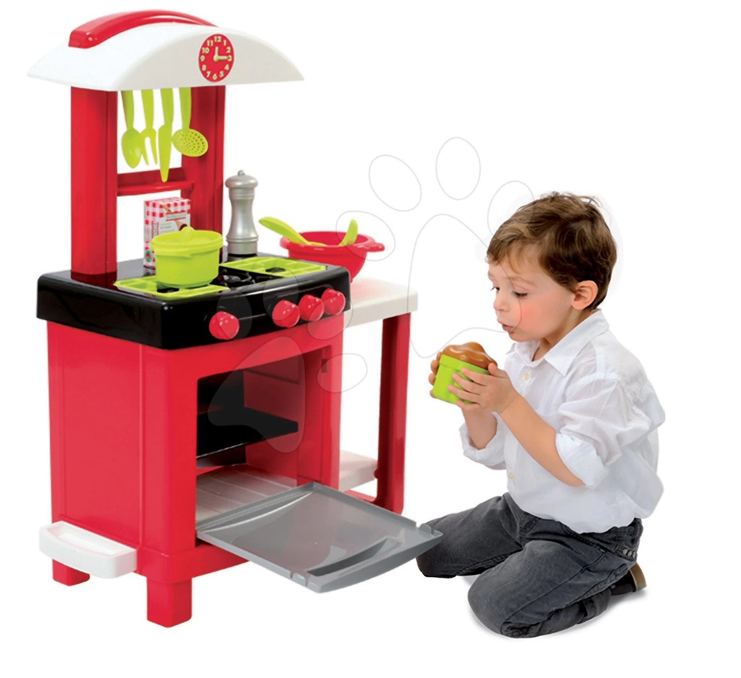 Set Häuschen Lovely Mit 3 Fenstern Und 2 Jalousien Smoby- Rot Und Küche100% Chef Pro Cook Mit Theke Und Zubehör Ab 2 Jahren 17 Set Häuschen Lovely Mit 3 Fenstern Und 2 Jalousien Smoby- Rot Und Küche100% Chef Pro Cook Mit Theke Und Zubehör Ab 2 Jahren – Bild 17