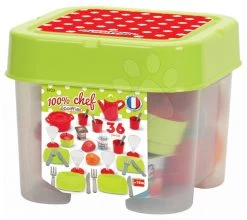 Set Häuschen Pretty Blue Smoby Mit Sommerküche, Lunchset In Einer Box Und Essen 20 Stück -Spielzeug Theater Verkäufe 2603 a ecoiffier obedova suprava 1