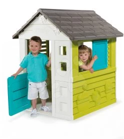 Set Der Häuschen Pretty Blue Smoby Und Rutsche Toboggan XS Mit Einer Länge Von 90 Cm Ab 24 Monaten