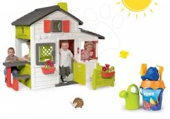 Set Häuschen Der Freunde Von Smoby Mit Vorgarten Und Angelrute Mit Kleinen Enten -Spielzeug Theater Verkäufe 310209 4 smoby set