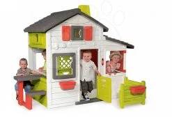 Set Häuschen Der Freunde Von Smoby Mit Vorgarten Und Rasenmäher Black Decker Und Wagen -Spielzeug Theater Verkäufe 310209 b smoby domcek 5