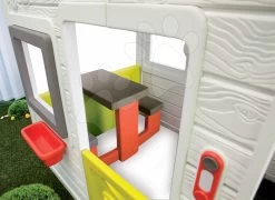 Spielhaus Neo Friends House DeLuxe Smoby Mit Zwei Spielküchen Und Tischen Mit Einem Sonnenschirm Mit Umzäunung -Spielzeug Theater Verkäufe 310209 e smoby domcek 53
