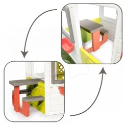 Häuschen Neo Friends House DeLuxe Smoby Mit Bio-Café Und -Küche An Der Straßenecke -Spielzeug Theater Verkäufe 310209 g smoby domcek 54