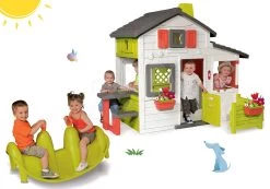 Set Häuschen Der Freunde Von Smoby Und Eine Doppelseitige Schaukel Hund 38 Set Häuschen Der Freunde Von Smoby Und Eine Doppelseitige Schaukel Hund -Spielzeug Theater Verkäufe 310209set 1 smoby set