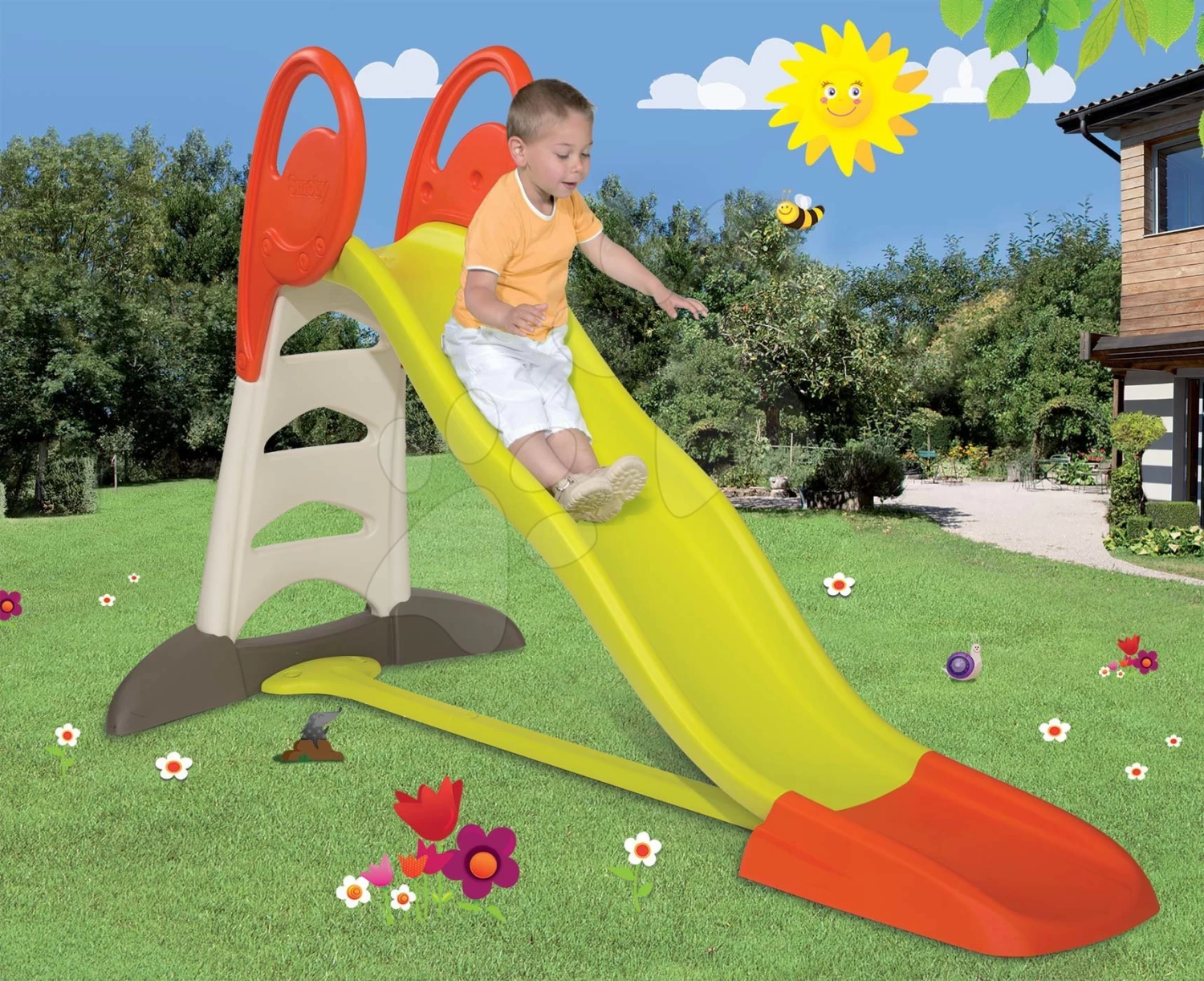Set Rutsche Toboggan XL Smoby Mit Wasser Länge 230 Cm Und Häusschen Gärtner Floralie Mit Klingel, Spielküche Und Garten 310261-8B 4 Set Rutsche Toboggan XL Smoby Mit Wasser Länge 230 Cm Und Häusschen Gärtner Floralie Mit Klingel, Spielküche Und Garten 310261-8B – Bild 4
