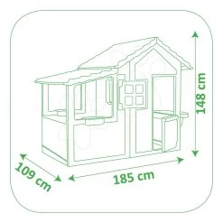 Set Häuschen Gärtner Neo Floralie Smoby Mit Küche Und Rutsche Funny Toboggan 2 Meter -Spielzeug Theater Verkäufe 310300 a smoby domcek 17