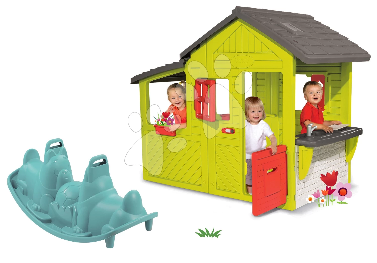 Set Häuschen Gärtner Maison Neo Floralie Smoby Und Schaukel Hund Doppelseitig 20 Set Häuschen Gärtner Maison Neo Floralie Smoby Und Schaukel Hund Doppelseitig – Bild 20