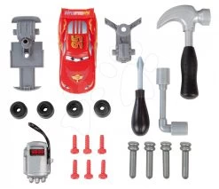 Set Häuschen Nature Smoby Rot, 3 Fenster 2 Jalousien Und Rollladen Und Ein Arbeitstisch Cars Mit Einem Spielzeugauto Ab 24 Mon. -Spielzeug Theater Verkäufe 360310 b smoby stolik