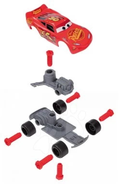 Set Häuschen Nature Smoby Rot, 3 Fenster 2 Jalousien Und Rollladen Und Ein Arbeitstisch Cars Mit Einem Spielzeugauto Ab 24 Mon. -Spielzeug Theater Verkäufe 360310 c smoby stolik