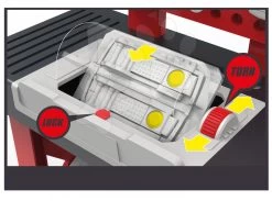Set Häuschen Nature Smoby Rot, 3 Fenster 2 Jalousien Und Rollladen Und Ein Arbeitstisch Cars Mit Einem Spielzeugauto Ab 24 Mon. -Spielzeug Theater Verkäufe 360310 d smoby stolik