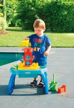 Set Häuschen Nature Smoby Rot 3 Fenster 2 Jalousien Und Rollladen Mit Klingel, Garten- Und Sandkasten, Wassertisch Und Sand Ab 24 Monaten