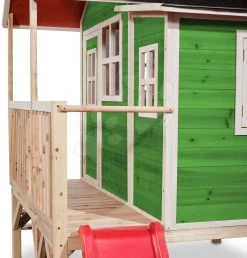 EXIT TOYS EXIT Loft 350 Holzspielhaus - Grün -Spielzeug Theater Verkäufe 50041200 e exittoys domcek