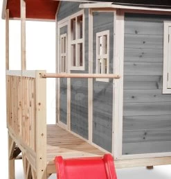 EXIT TOYS EXIT Loft 350 Holzspielhaus - Grau -Spielzeug Theater Verkäufe 50041400 e exittoys domcek