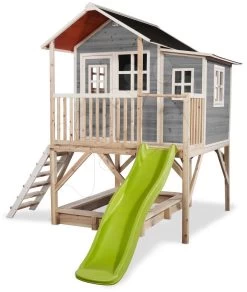 EXIT TOYS EXIT Loft 550 Holzspielhaus - Grau -Spielzeug Theater Verkäufe 50062400 d exittoys domcek