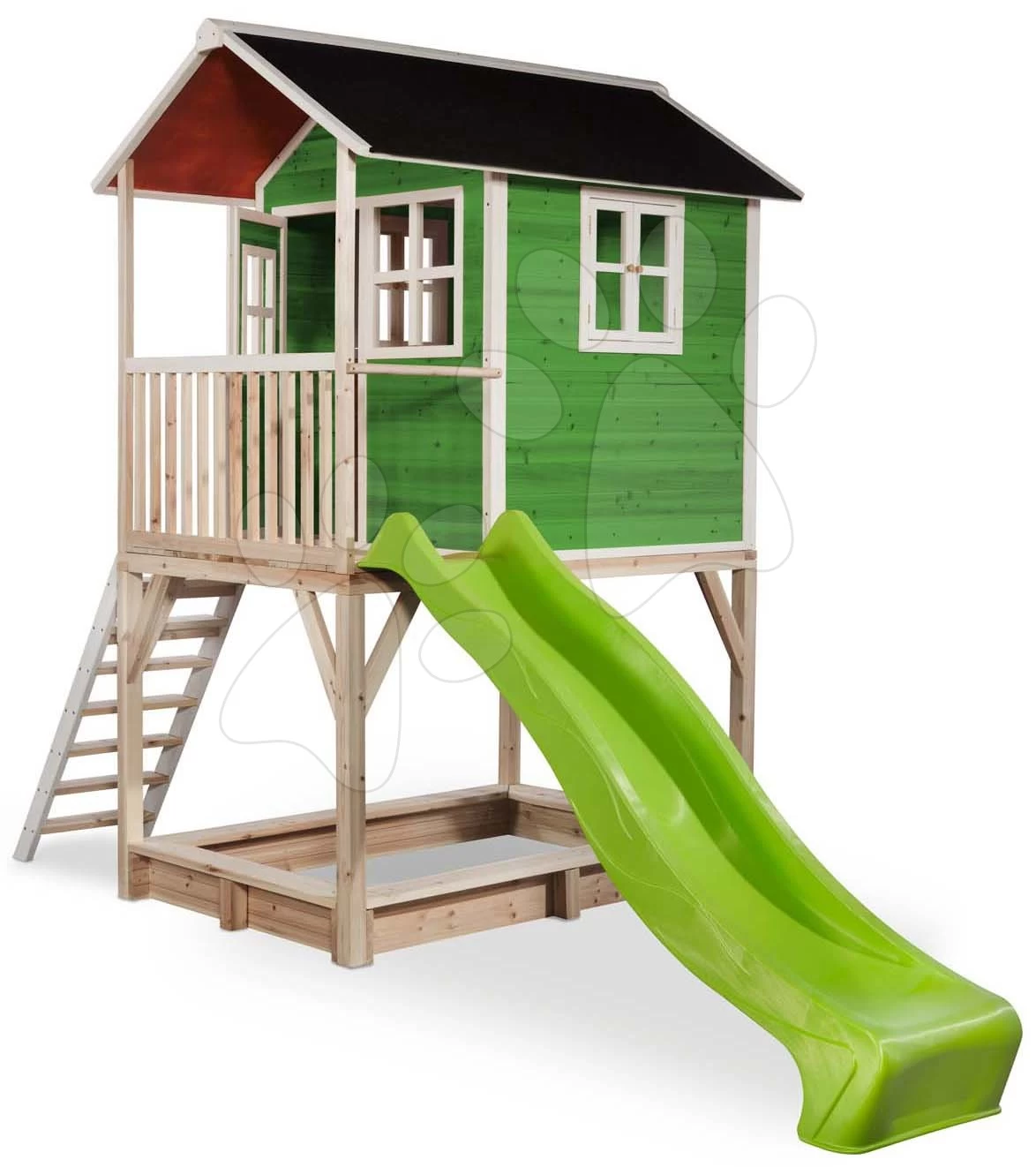 EXIT TOYS EXIT Loft 700 Holzspielhaus - Grün 2 EXIT TOYS EXIT Loft 700 Holzspielhaus - Grün – Bild 2