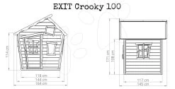 EXIT TOYS EXIT Crooky 100 Holzspielhaus - Graubeige -Spielzeug Theater Verkäufe 50410000 b exittoys domcek