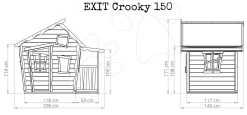 EXIT TOYS EXIT Crooky 150 Holzspielhaus - Graubeige -Spielzeug Theater Verkäufe 50420000 b exittoys domcek