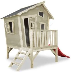 EXIT TOYS EXIT Crooky 300 Holzspielhaus - Graubeige -Spielzeug Theater Verkäufe 50430000 c exittoys domcek