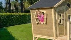 EXIT TOYS EXIT Crooky 500 Holzspielhaus - Graubeige -Spielzeug Theater Verkäufe 50450000 c exittoys lifestyle