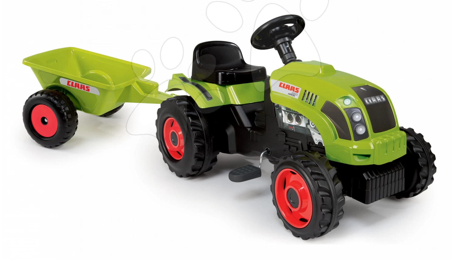 Set Häuschen Jura Lodge Smoby Mit Zwei Türen Und Einem Traktor Claas Farmer XL Mit Anhänger 2 Set Häuschen Jura Lodge Smoby Mit Zwei Türen Und Einem Traktor Claas Farmer XL Mit Anhänger – Bild 2