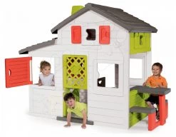 Set Spielhaus Der Freunde Von Smoby Mit Spielküche Und Liegestuhl Aus Holz Verstellbar Mit Textilbezug -Spielzeug Theater Verkäufe 810200 c smoby domcek 10