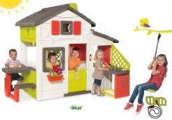 Set Häuschen Smobys Freunde Mit Küche Und Als Geschenk Höhenverstellbare Schaukel Activity Swing -Spielzeug Theater Verkäufe 810200set 51 smoby set 2