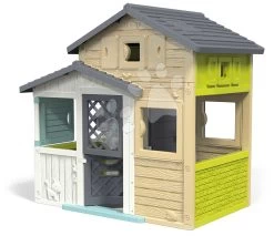 Set Domček Priateľov V Elegantných Farbách Friends House Evo Playhouse Smoby Rozšíriteľný S 2,3 Metrovou XL šmykľavkou SM810204-2 -Spielzeug Theater Verkäufe 810204 h smoby dom 13