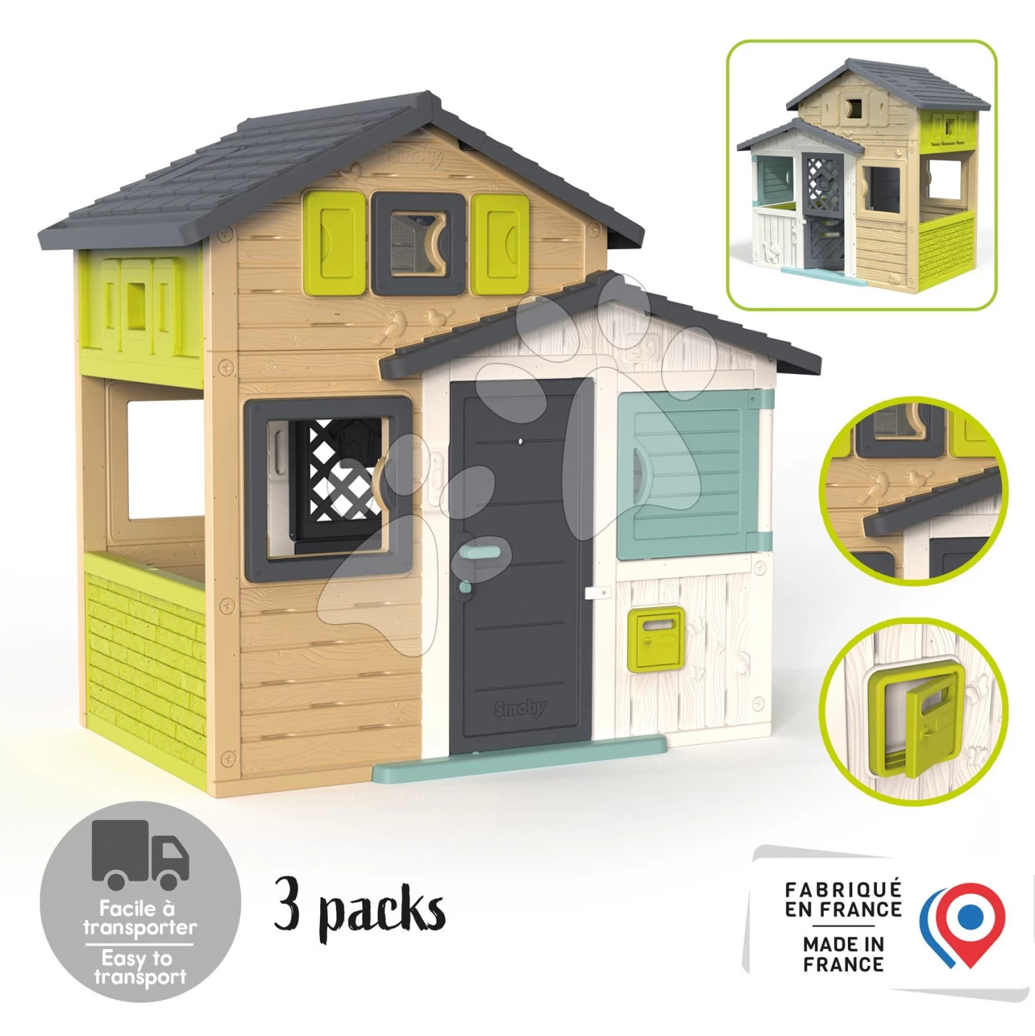 Friends House In Eleganten Farben Friends House Evo Spielhaus Smoby Erweiterbar 2 Türen Mit Schlüssel 6 Fenster Mit UV-Filter 162 Cm Höhe SM810204 18 Friends House In Eleganten Farben Friends House Evo Spielhaus Smoby Erweiterbar 2 Türen Mit Schlüssel 6 Fenster Mit UV-Filter 162 Cm Höhe SM810204 – Bild 18