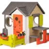 Häuschen My Neo House DeLuxe Smoby Mit Küche, Garten Und Kleinem Tisch Zum Sitzen
