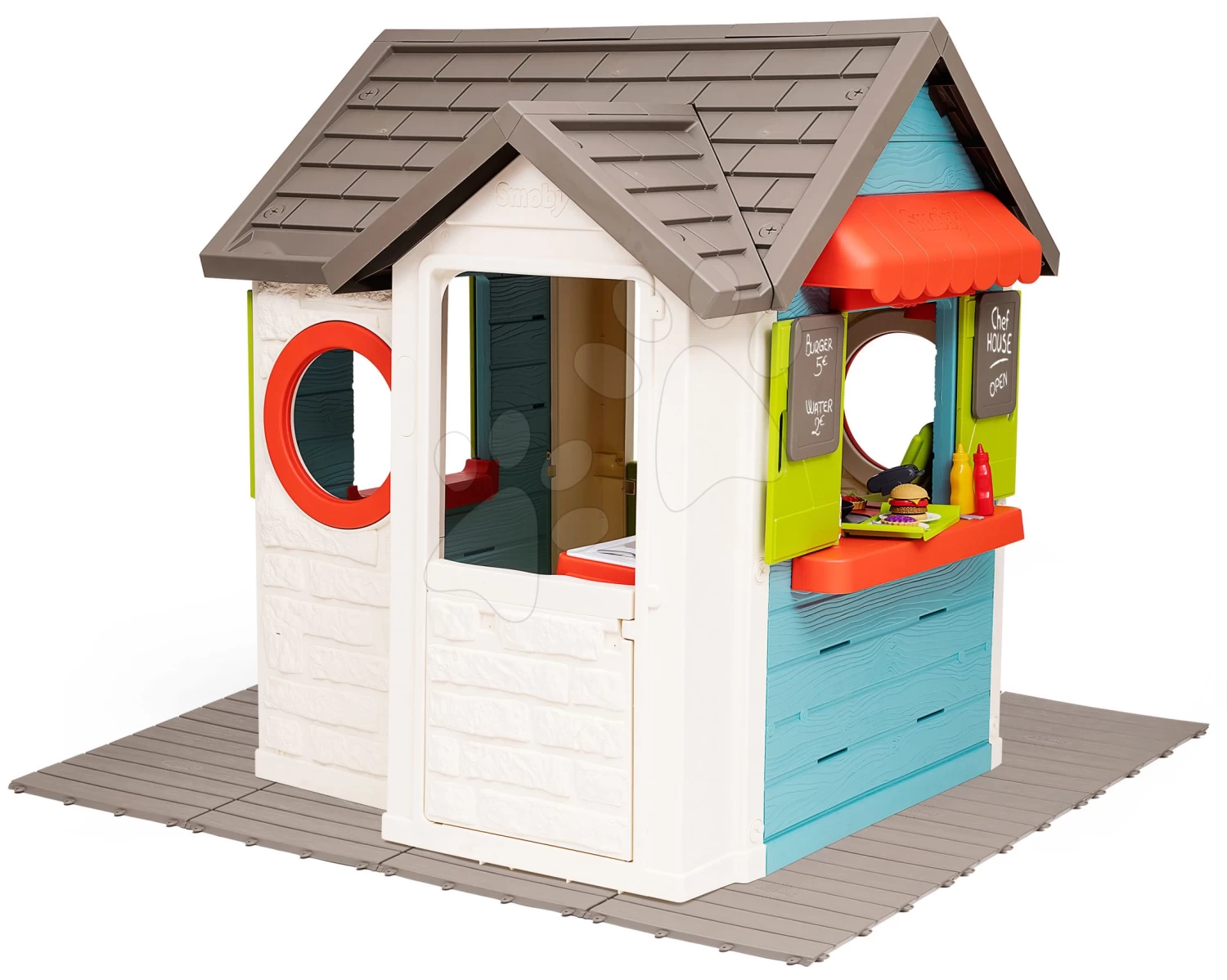 Häuschen Mit Gartenrestaurant Chef House DeLuxe Smoby Mit Boden 1 Häuschen Mit Gartenrestaurant Chef House DeLuxe Smoby Mit Boden