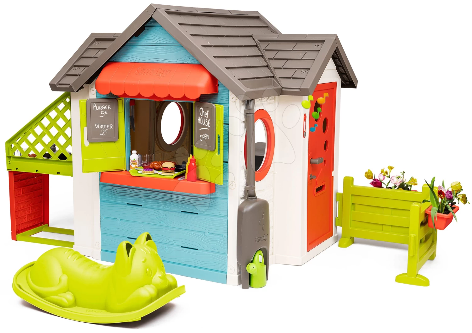 Häuschen Mit Gartenrestaurant Chef House DeLuxe Smoby Mit Einer Kompletten Aufbaulösung Und Einer Schaukel Katze Ab 24 Monaten 4 Häuschen Mit Gartenrestaurant Chef House DeLuxe Smoby Mit Einer Kompletten Aufbaulösung Und Einer Schaukel Katze Ab 24 Monaten – Bild 4