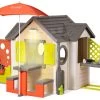 Spielhaus, Natur My New House Smoby Erweiterbar Unter Einem Sonnenschirm Mit Kompletter Ausstattung Ab 24 Monaten