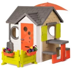 Spielhaus Natur My New House Smoby Erweiterbar Mit Spielküche Unter Sonnenschirm Ab 24 Monaten -Spielzeug Theater Verkäufe 810222d e smoby set