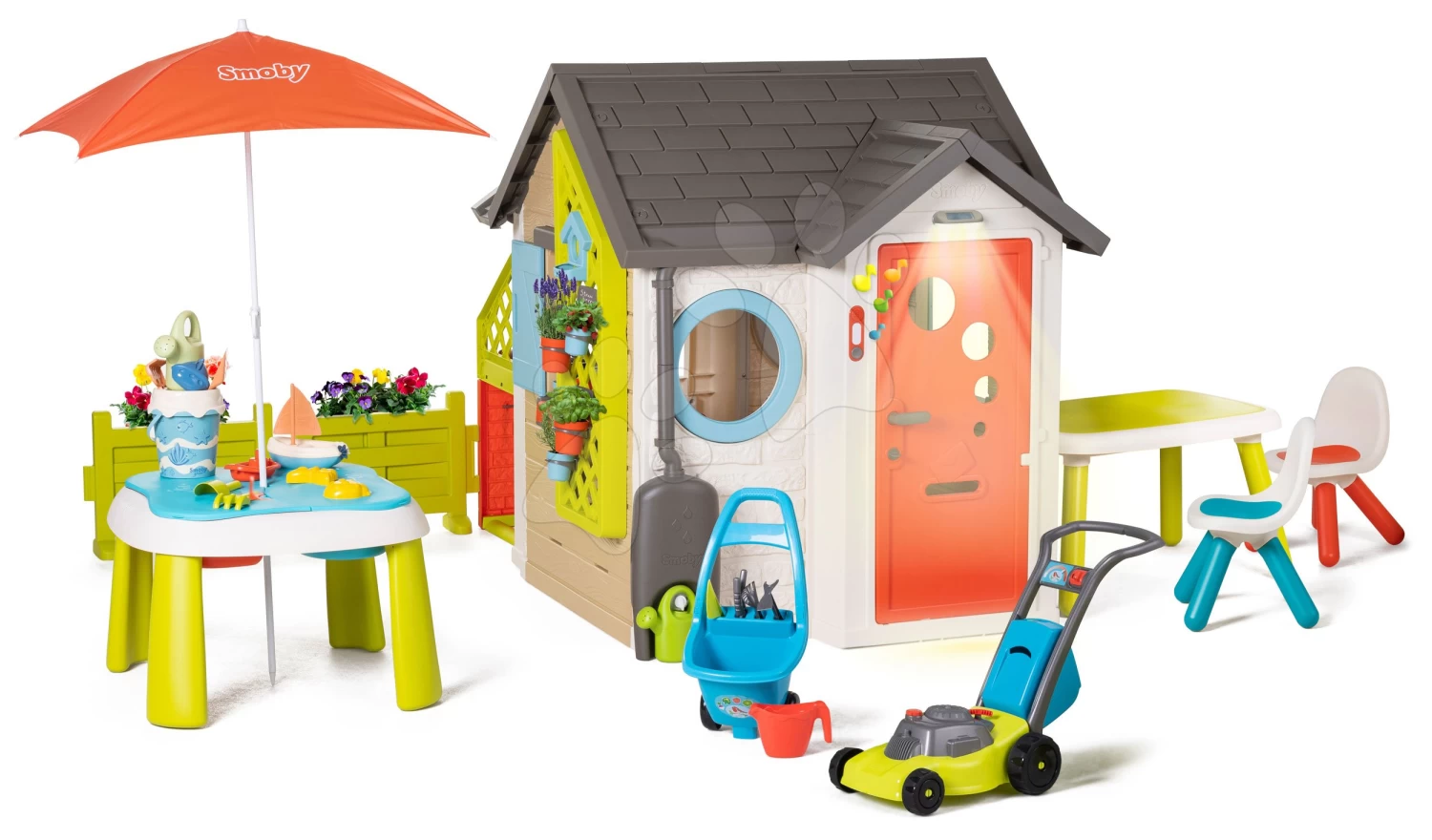 Häuschen Für Den Gärtner Garden House Smoby Erweiterbar Mit Einem Sandkasten Unter Einem Sonnenschirm Ab 24 Monaten 12 Häuschen Für Den Gärtner Garden House Smoby Erweiterbar Mit Einem Sandkasten Unter Einem Sonnenschirm Ab 24 Monaten – Bild 12