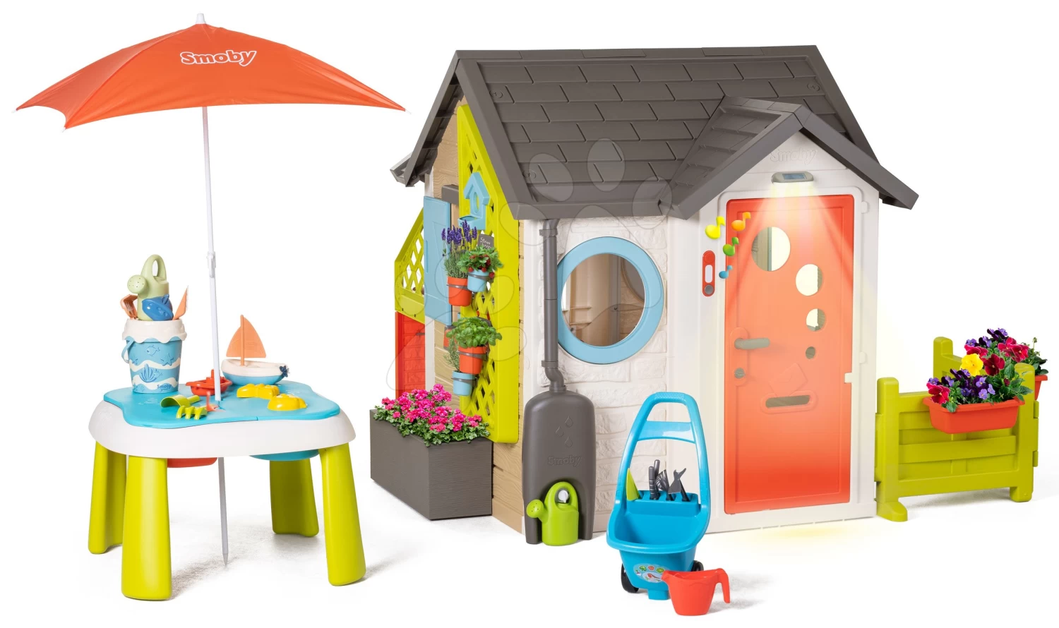 Häuschen Für Den Gärtner Garden House Smoby Erweiterbar Mit Einem Sandkasten Unter Einem Sonnenschirm Ab 24 Monaten 3 Häuschen Für Den Gärtner Garden House Smoby Erweiterbar Mit Einem Sandkasten Unter Einem Sonnenschirm Ab 24 Monaten – Bild 3
