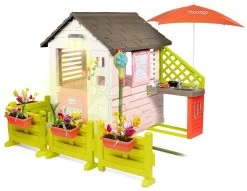 Spielhaus Corolle Playhouse Smoby Mit Dusche Und Küche Unter Dem Sonnenschirm SM810227-E -Spielzeug Theater Verkäufe 810227e a smoby domcek
