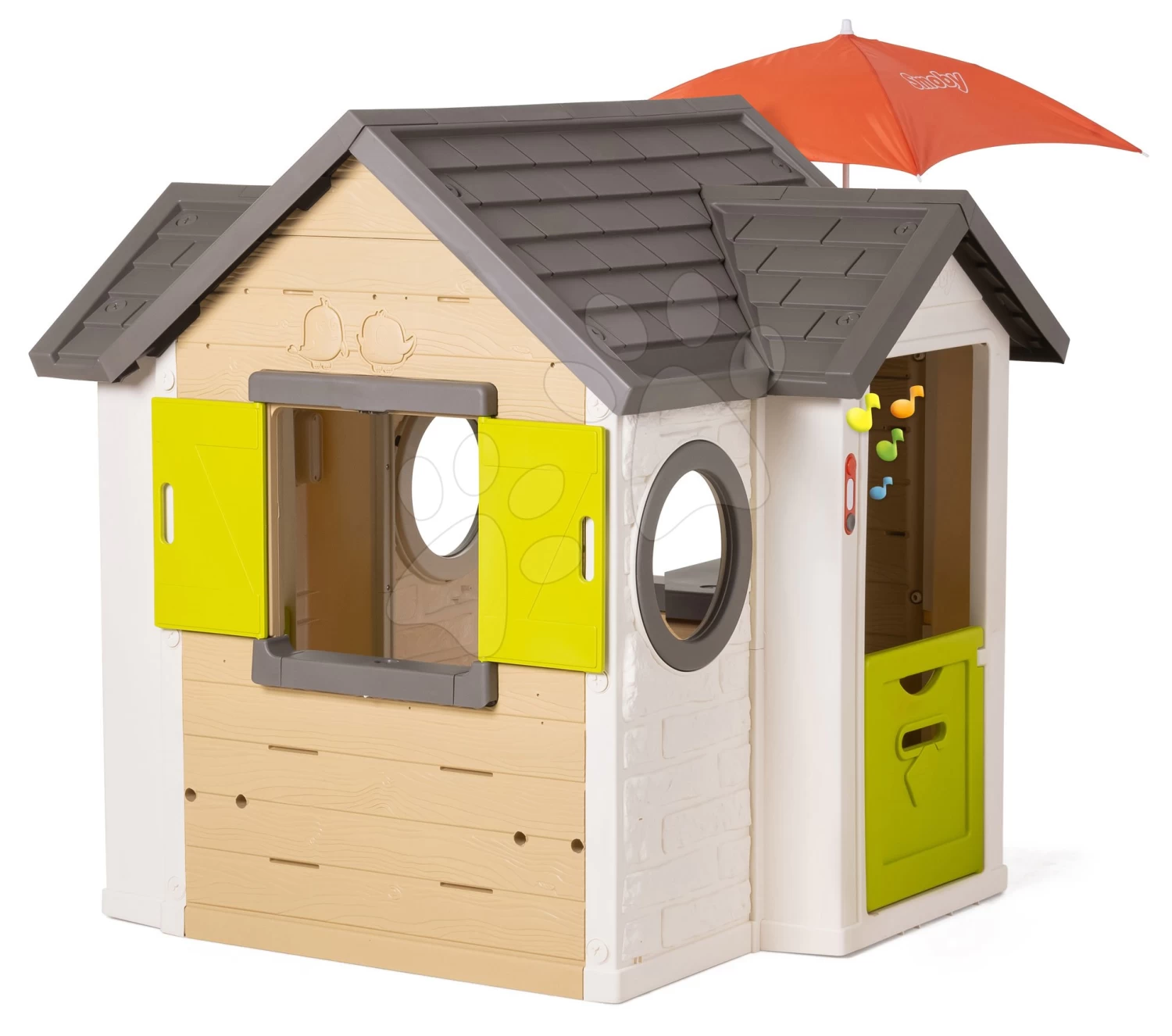 Häuschen My House Smoby Mit 2 Fenstern, Elektronischer Klingel Und Picknicktisch 2 Häuschen My House Smoby Mit 2 Fenstern, Elektronischer Klingel Und Picknicktisch – Bild 2