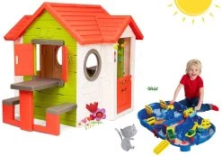 Set Häuschen My Neo House DeLuxe Smoby Mit Klingel, Tisch Und Wasserstraße Aquaplay Lock Box Im Koffer Ab 24 Monaten -Spielzeug Theater Verkäufe 810401set 28 smoby set 3