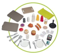 Set Häuschen Mit Gartenrestaurant Chef House DeLuxe Smoby Und Laden Maxi Market Mit Kühlbox Und Essen -Spielzeug Theater Verkäufe 810403 b smoby restauracia 9