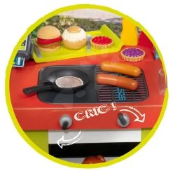 Set Häuschen Mit Einem Gartenrestaurant Chef House DeLuxe Smoby Und Ein Klettergerüst Mit Einer Rutsche Und Einer Leiter Und Einer Doppelseitigen Schaukel -Spielzeug Theater Verkäufe 810403 t smoby restauracia 4