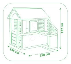 Set Häuschen Pretty Nature Smoby Mit Sommerküche, Schubakrren Mit Zwei Rädern Und Eimerset Mit Mühle Ab 24 Monaten -Spielzeug Theater Verkäufe 810702 c smoby domcek 30