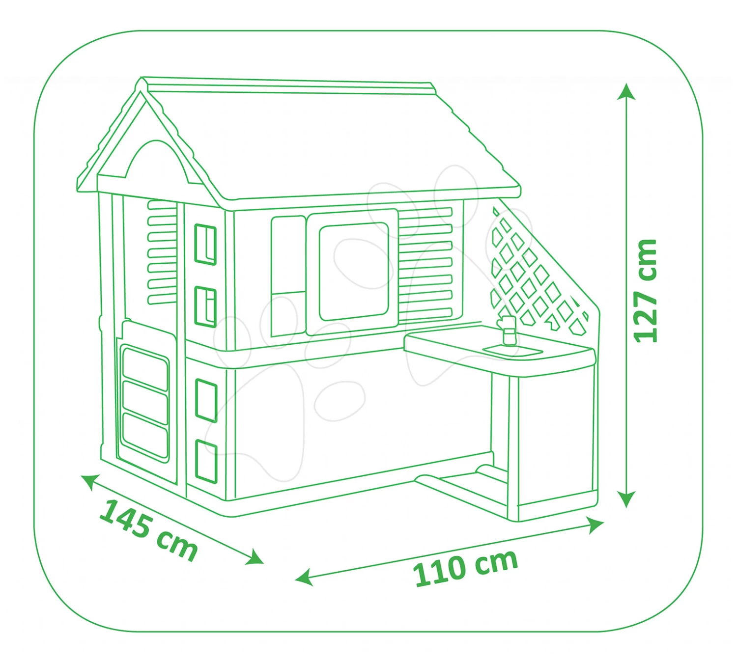 Häuschen Pretty Nature Smoby Mit Küche, Garten Und Elektronischer Klingel 5 Häuschen Pretty Nature Smoby Mit Küche, Garten Und Elektronischer Klingel – Bild 5