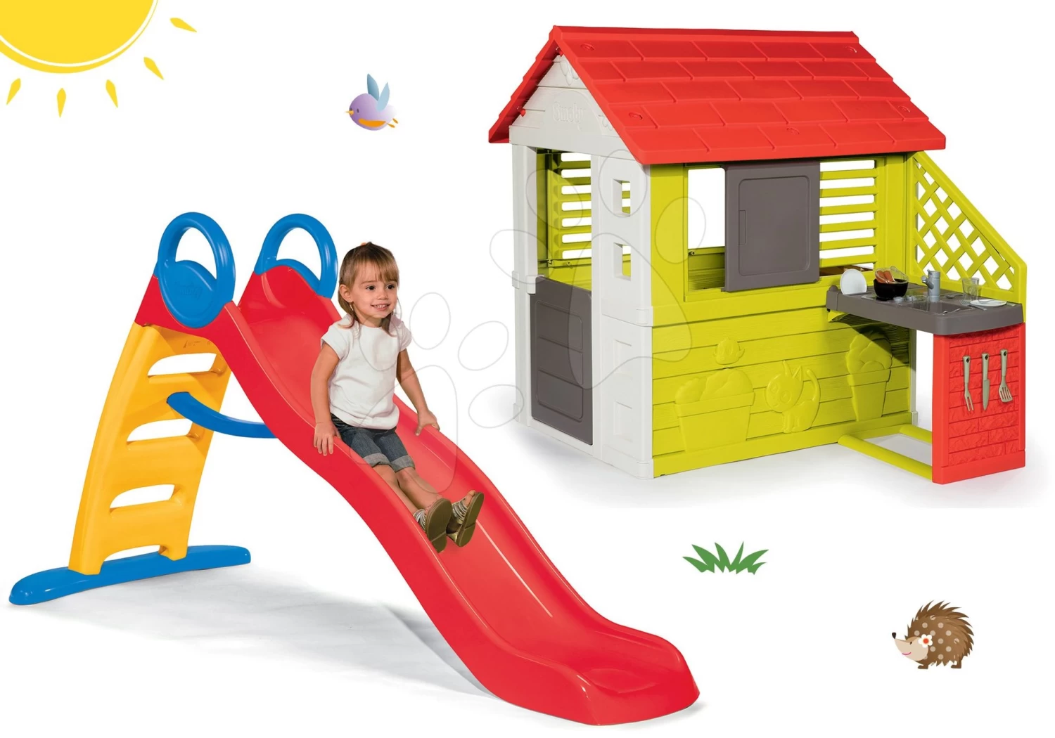 Set Häuschen Pretty Nature Smoby Mit Sommerküche Und Rolladen Und Rutsche Funny Toboggan 2 Meter Ab 24 Monaten 20 Set Häuschen Pretty Nature Smoby Mit Sommerküche Und Rolladen Und Rutsche Funny Toboggan 2 Meter Ab 24 Monaten – Bild 20