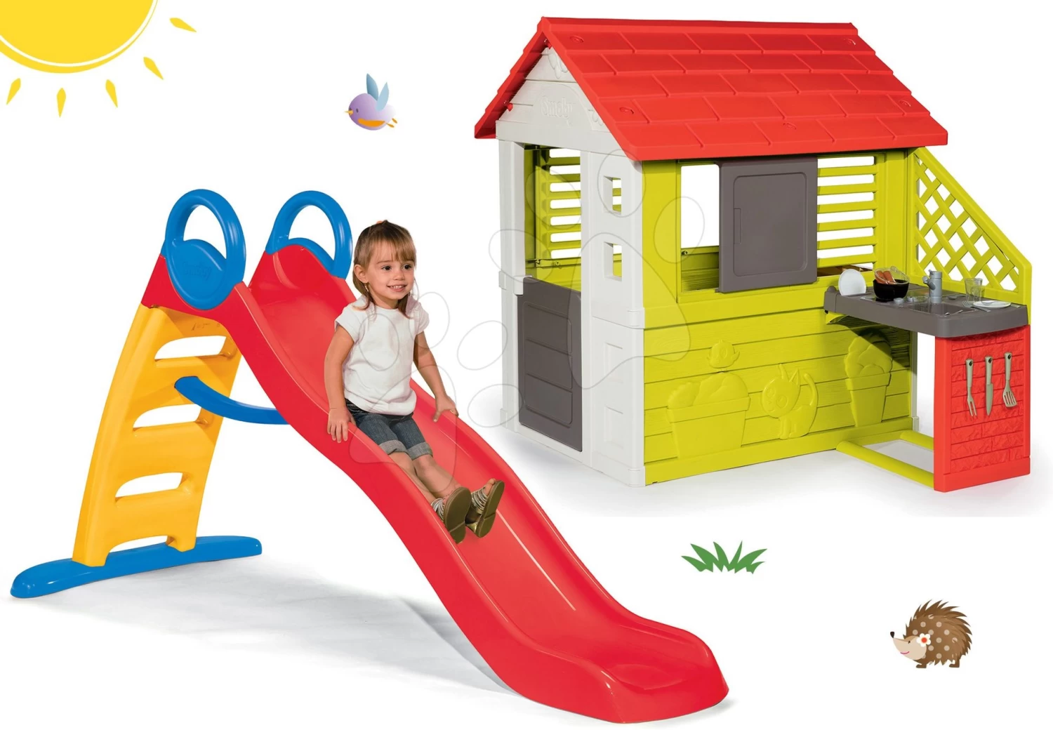 Set Häuschen Pretty Nature Smoby Mit Sommerküche Und Rolladen Und Rutsche Funny Toboggan 2 Meter Ab 24 Monaten 19 Set Häuschen Pretty Nature Smoby Mit Sommerküche Und Rolladen Und Rutsche Funny Toboggan 2 Meter Ab 24 Monaten – Bild 19